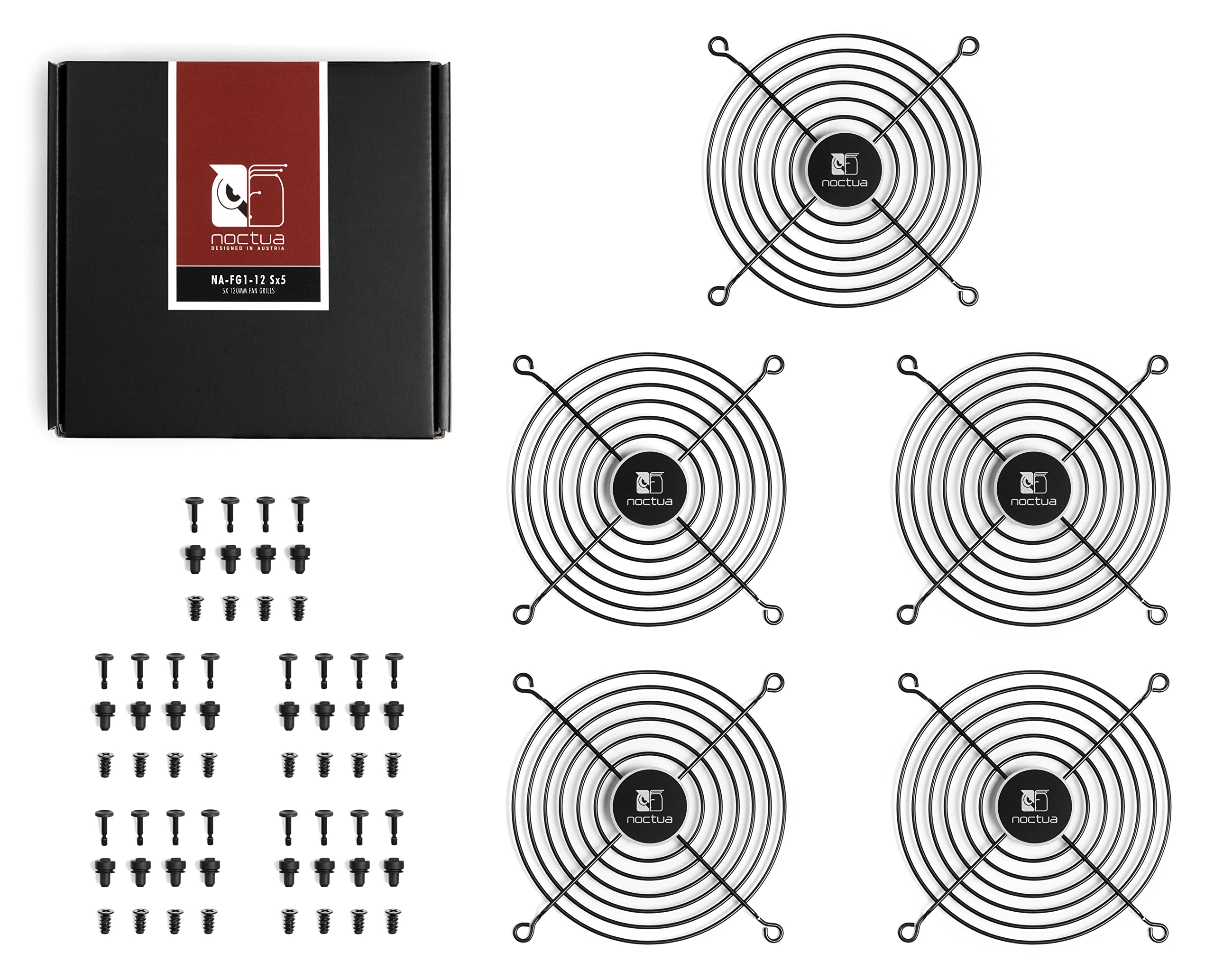 noctua-na-fg1-12-sx5-l-ftergitterset-f-r-120-mm-l-fter-5-st-ck-mattschwarz image 3