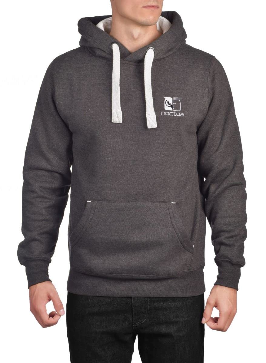 noctua-np-h1-grey-hochwertiger-unisex-kapuzenpullover-in-grau image 2