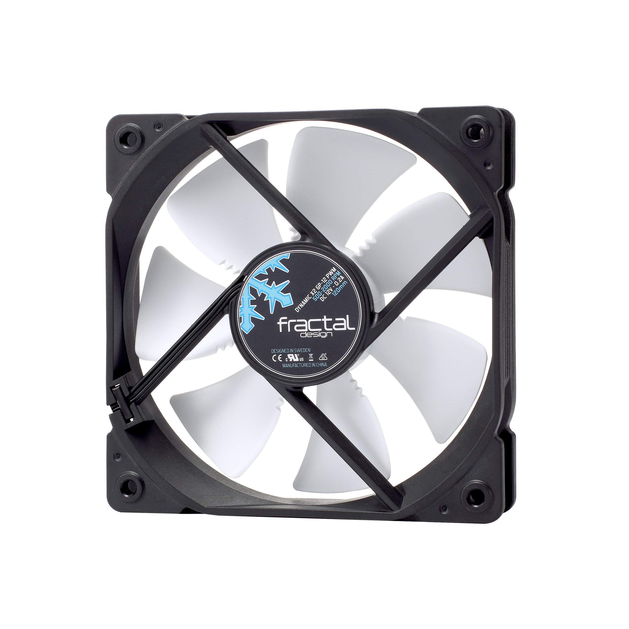 fractal-design-dynamic-x2-gp-12-pwm-120x120x25-mm-2000-rpm-fdb-lager-schwarz-wei image 1
