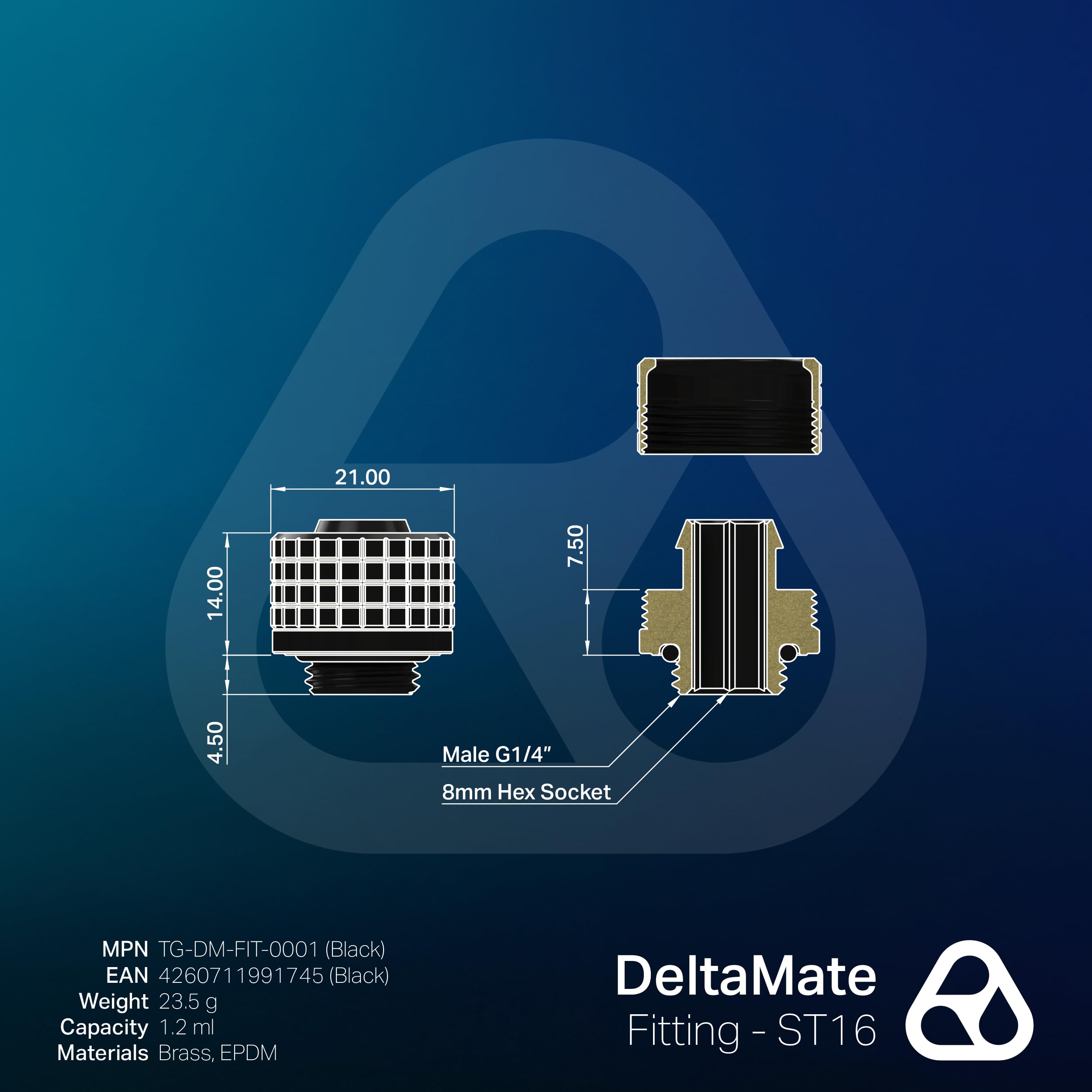 thermal-grizzly-deltamate-st16-soft-tube-fitting-schwarz-g1-4-zoll-id-ad-10-16-m image 6