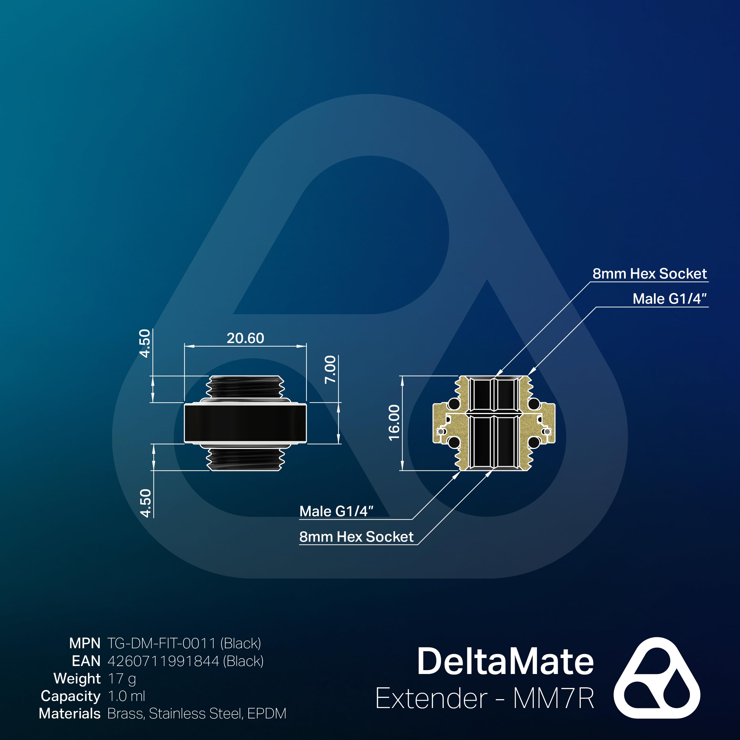 thermal-grizzly-deltamate-extender-mm7r-7-mm-verl-ngerungs-fitting-g1-4-au-engew image 6