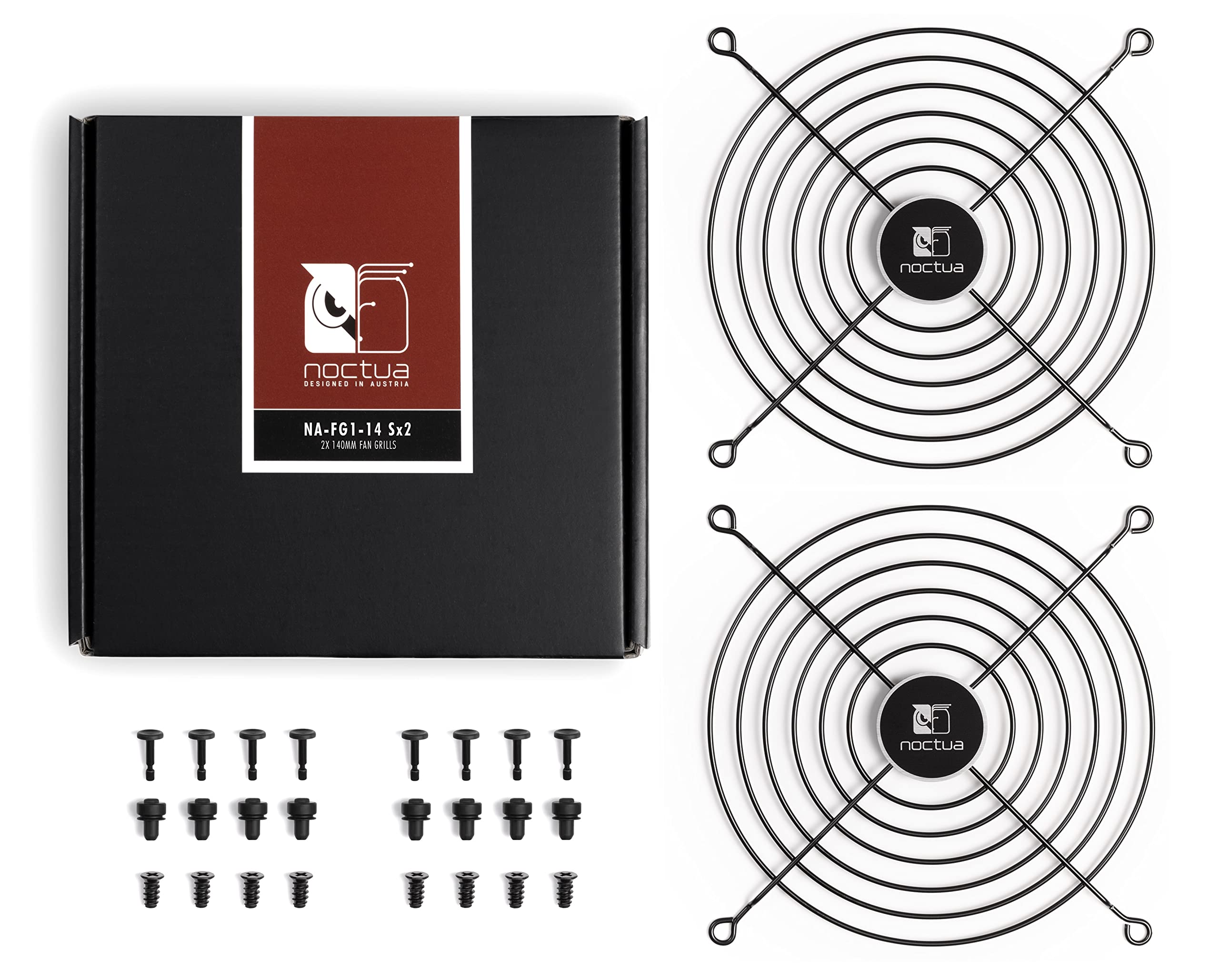 noctua-na-fg1-14-sx2-l-ftergitterset-f-r-140mm-l-fter-2-st-ck-schwarz image 3