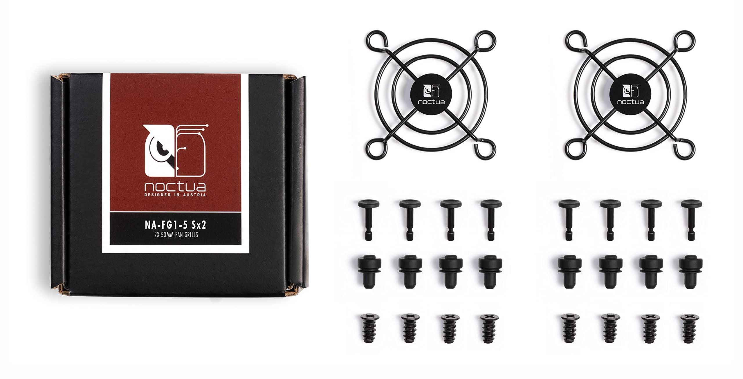 noctua-na-fg1-5-sx2-l-ftergitterset-f-r-50mm-l-fter-2-st-ck-matt-schwarz-inkl-sc image 2