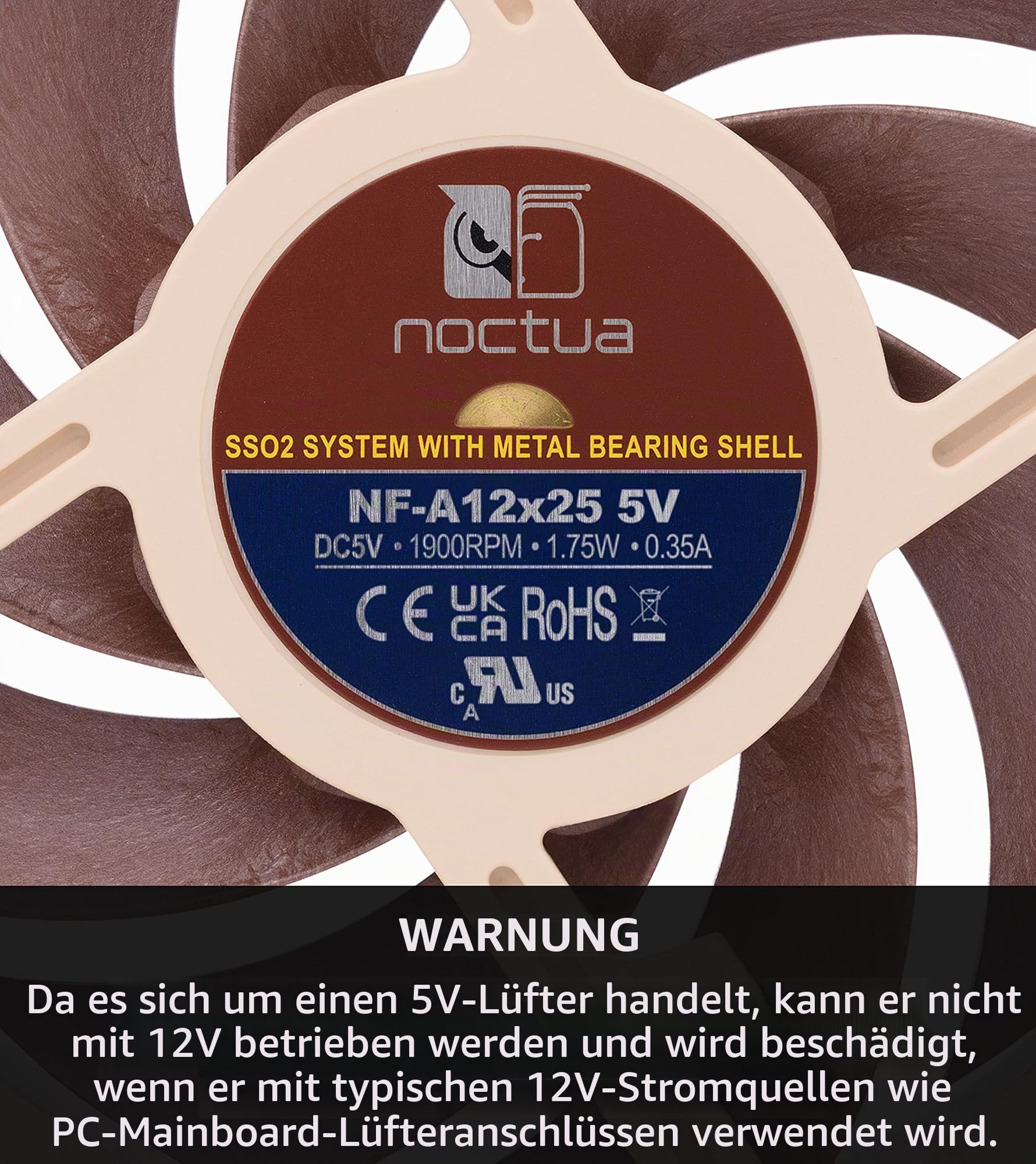 noctua-nf-a12x25-5v-leiser-120-mm-hochleistungsl-fter-3-pin-1900-u-min-schwarz image 3