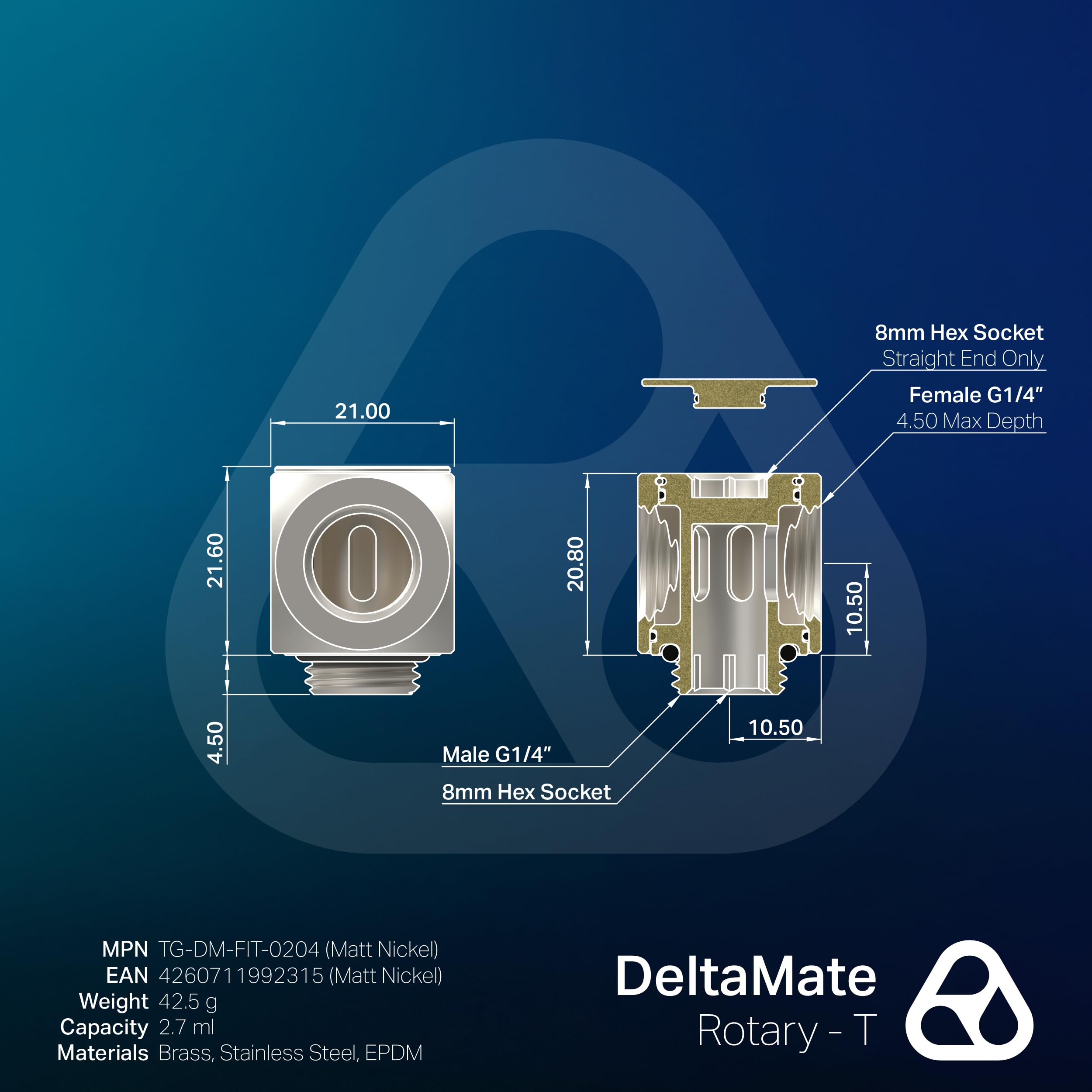 thermal-grizzly-deltamate-rotary-t-drehbares-t-fitting-matt-nickel-2-g1-4-inneng image 6