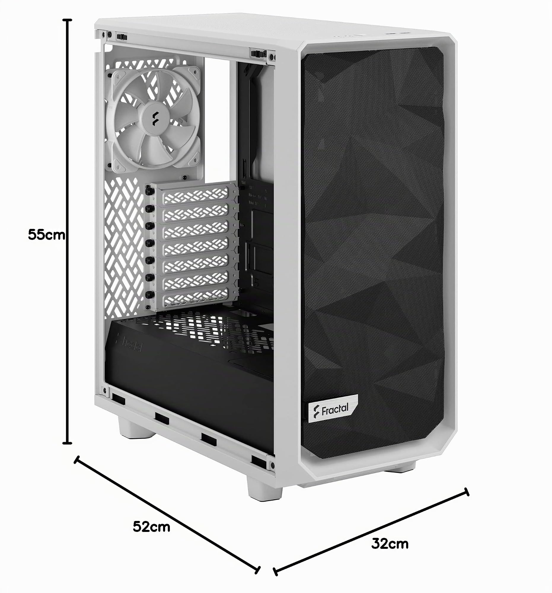 fractal-design-meshify-2-compact-lite-white-tg-clear-fd-c-mel2c-04-atx-geh-use-m image 2