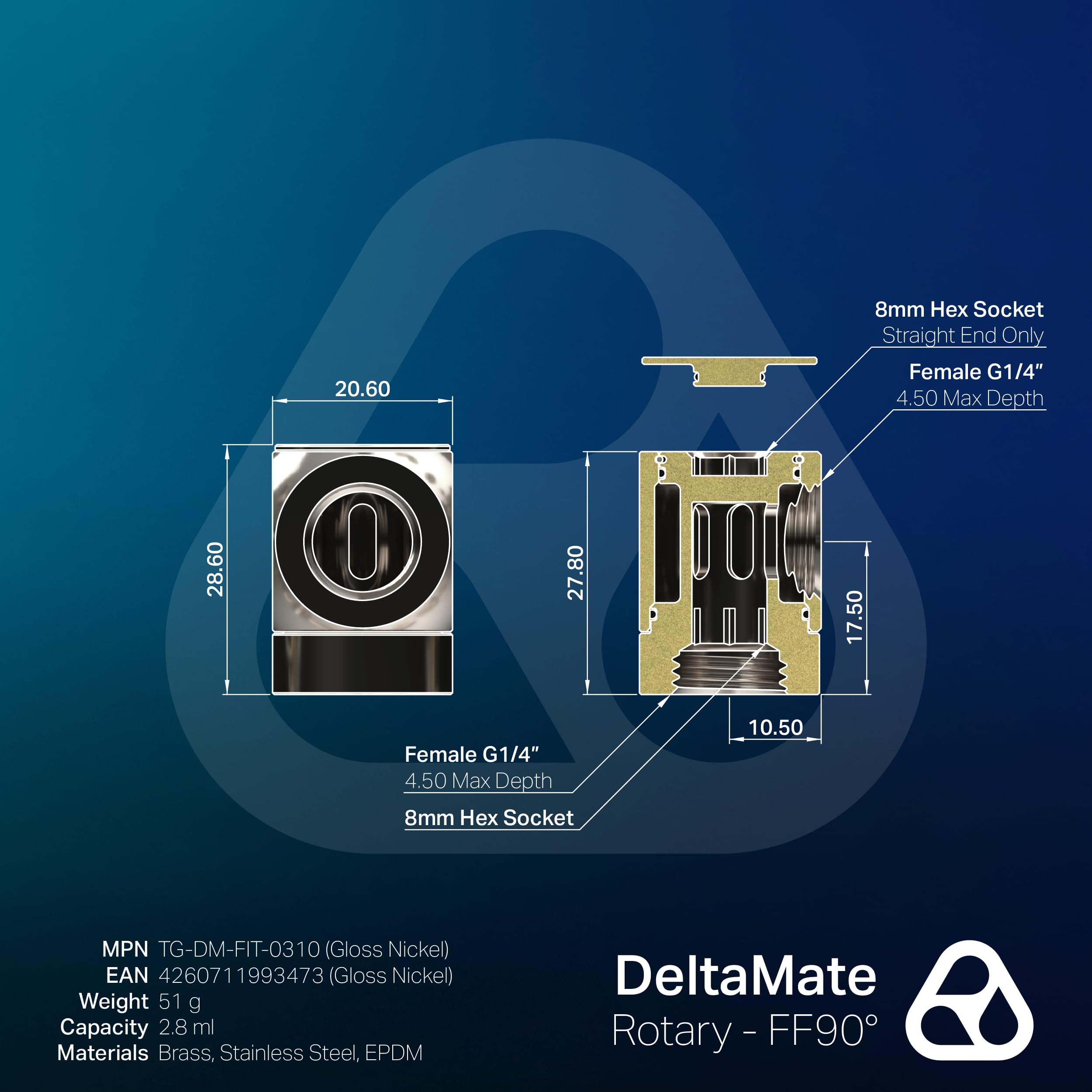 thermal-grizzly-deltamate-rotary-ff90-drehbares-90-fitting-gloss-nickel-2-g1-4-i image 6