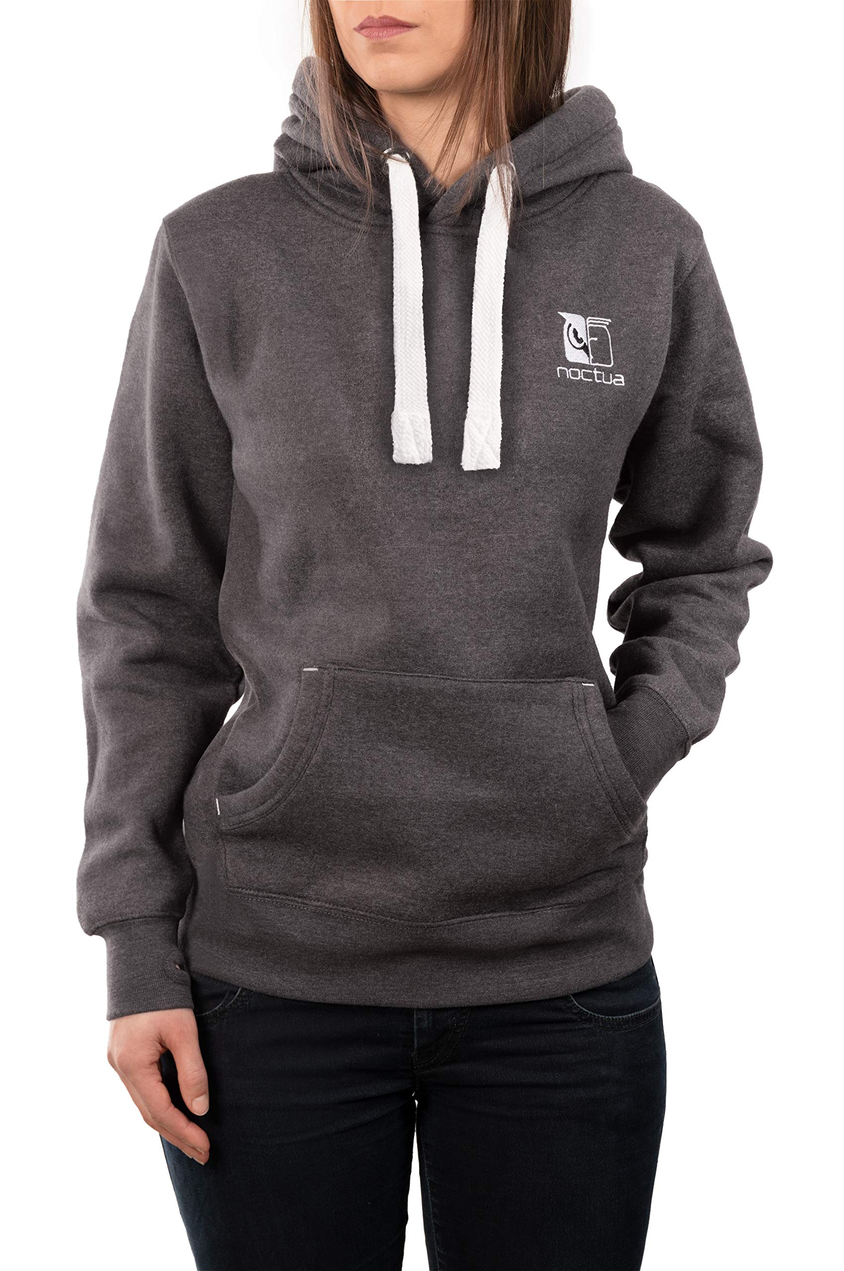 noctua-np-h1-grey-hochwertiger-unisex-kapuzenpullover-in-grau image 3